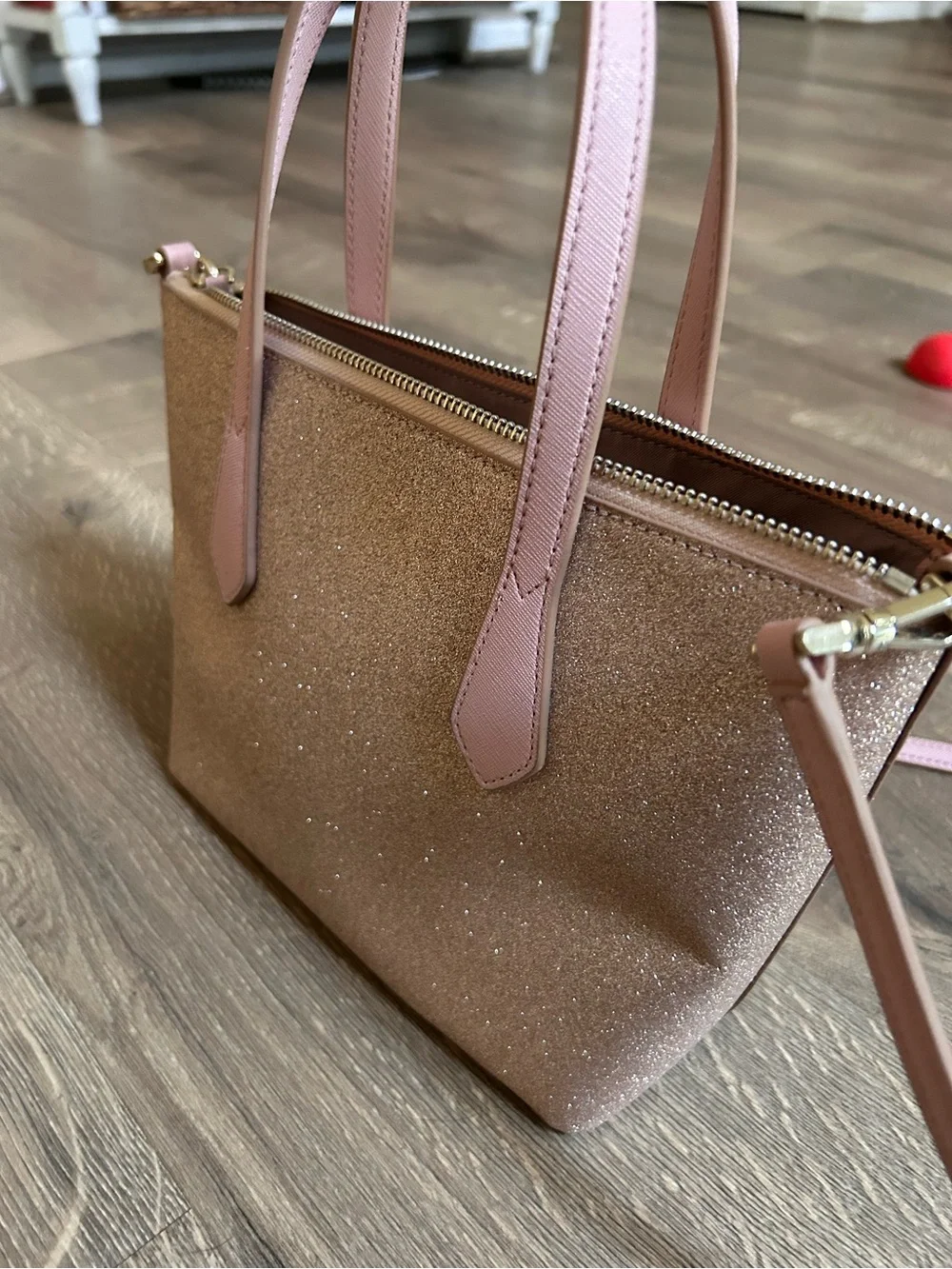 kate spade Pink Glitter Crossbody Tote